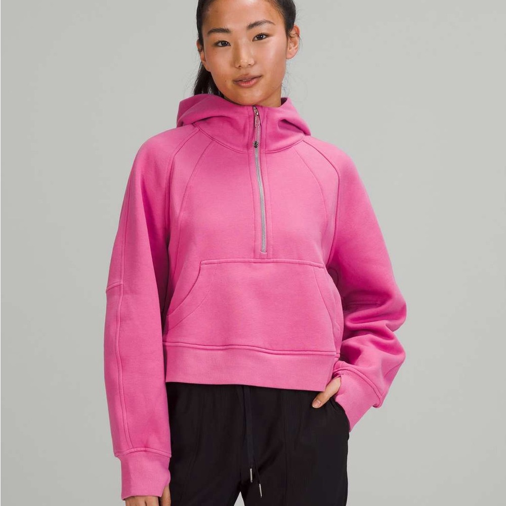 LULU scuba oversized half-zip hoodie